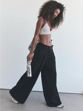 Wide Leg Black Sweatpants - Free People Movement